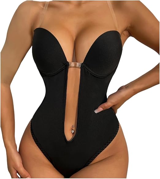 Donna Bodysuit Body Contenitivo Modellante Intimo Snellente Shaper Shaping Shapewear do continuità a U tuffo Backless traspirante. Tuta perizoma per donne