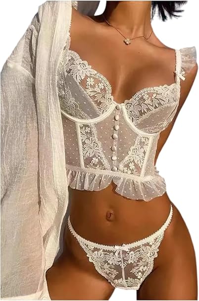 Lingerie Spalline Regolabili Perizoma Set 2 Pezzi