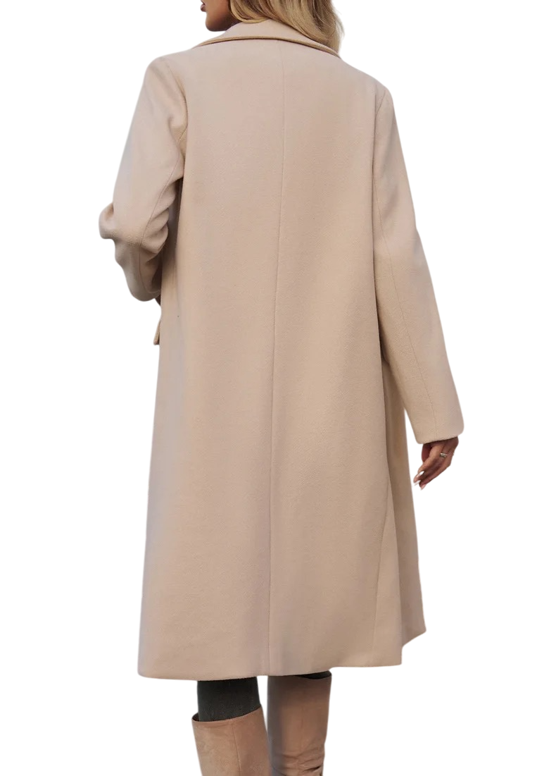 Stile Elegante cappotto da donna invernale soprabito lungo formale
