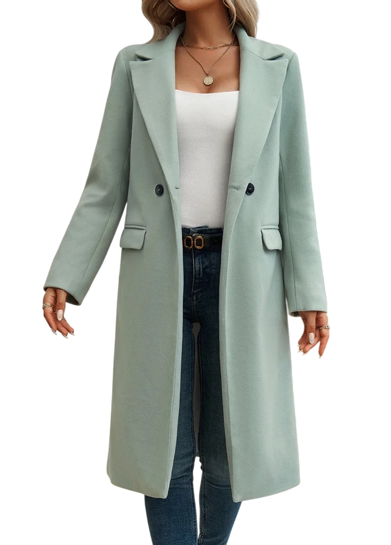 Stile Elegante cappotto da donna invernale soprabito lungo formale
