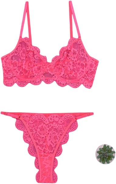 Set Lingerie Donna Babydoll Donna Sexy Confortevole Reggiseno Pizzo Babydoll con Reggiseno e Perizoma per La Notte di Nozze Vacanze in Luna di Miele Viaggio